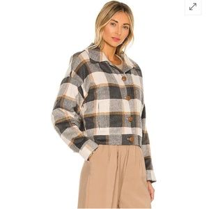 Cupcakes and Cashmere Gaia Shearling Lined Jacket in Light Heather Gray